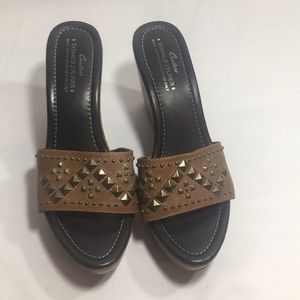 Donald J Pliner brown Italian leather sandals
